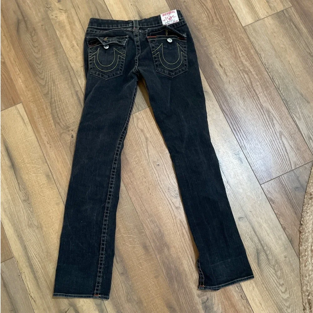 True Religion Billy Super T Jeans Mens Size 30 Y2K Thick Stitch Straight Leg USA